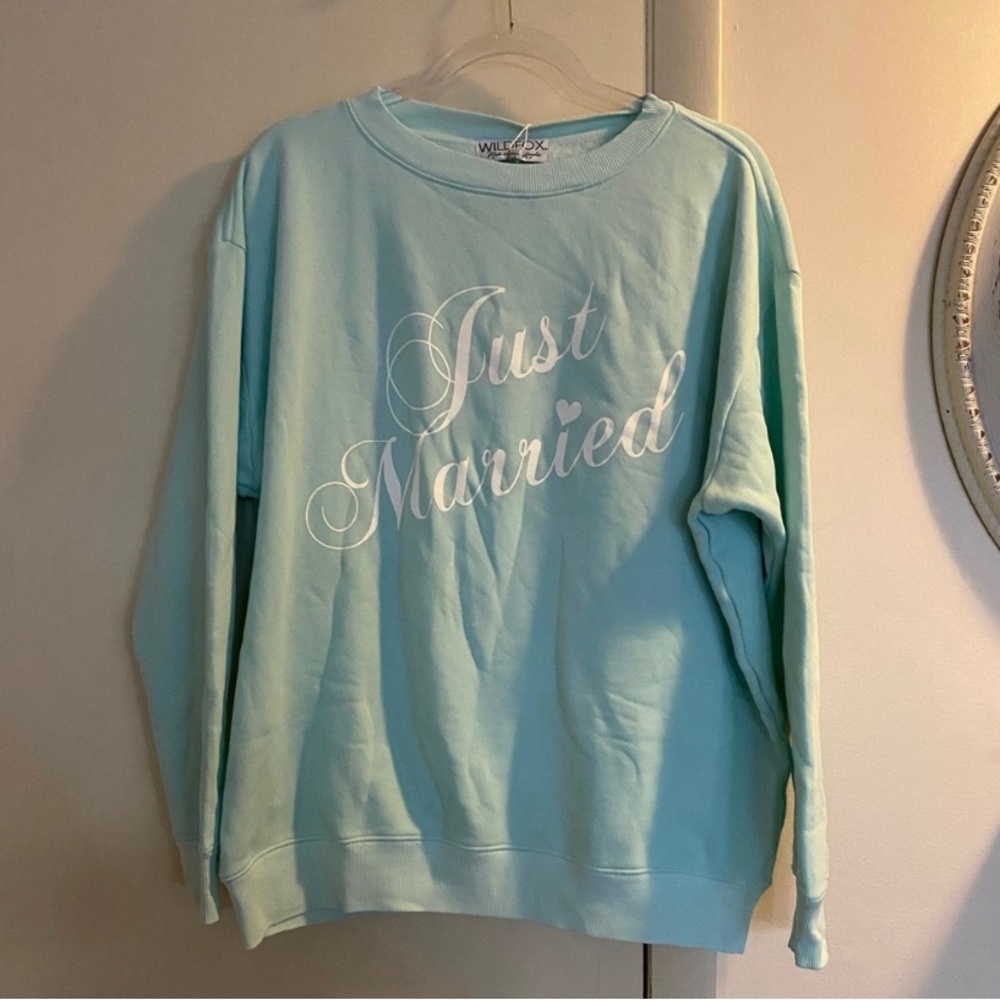 Wild fox just married oversized sweatshirt